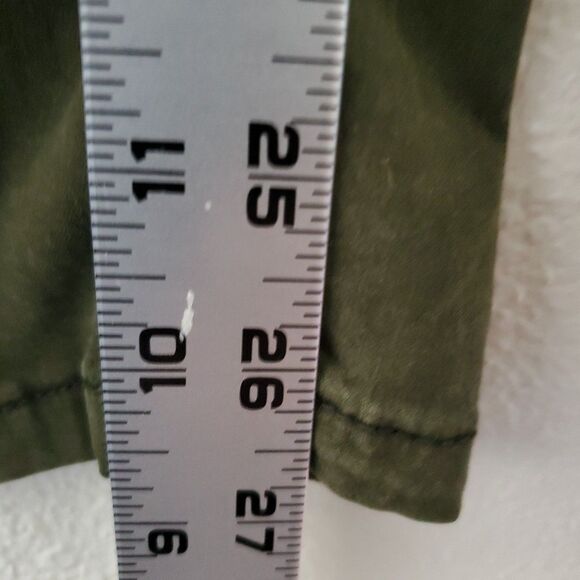 Zara Womara  The Cycler Pants in Dark Khaki Slim Fit Skinny Leg Mid-Rise Size 10 - Picture 12 of 16